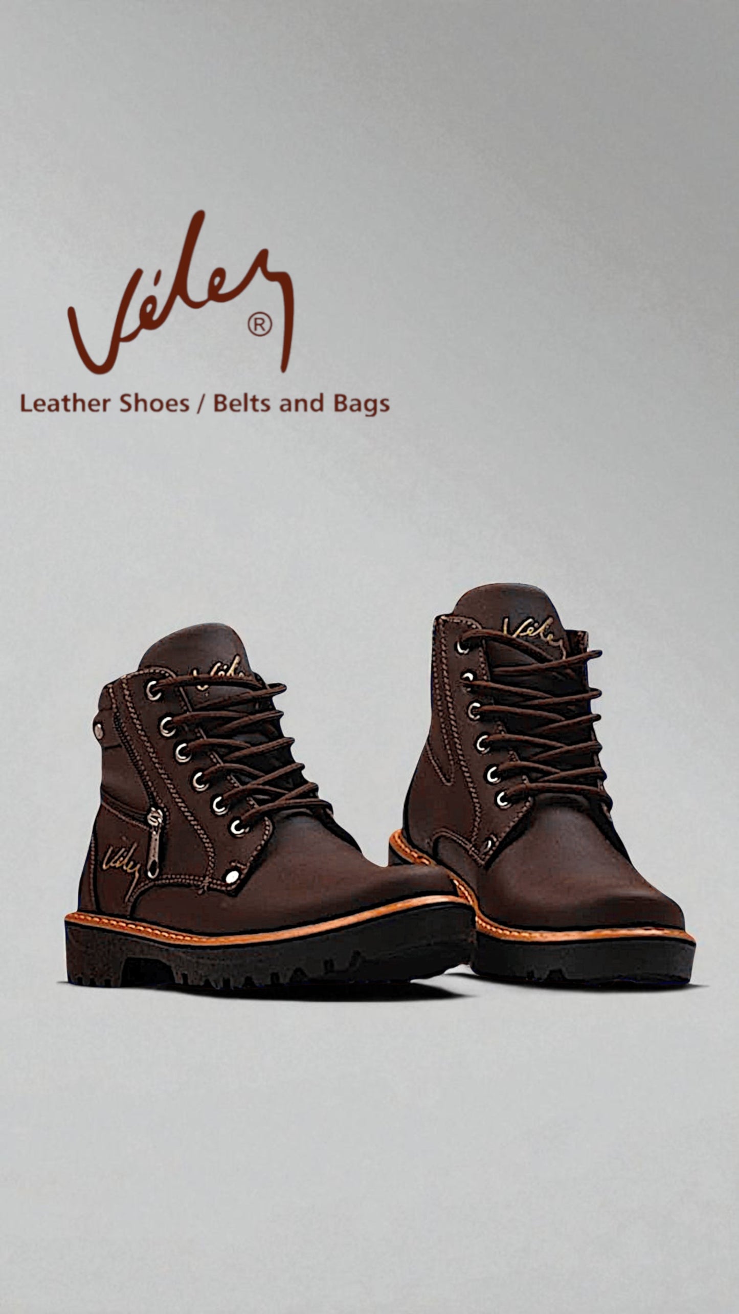 BOTINES VELÉZ EN CUERO 100% LEGÍTIMO